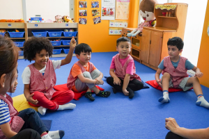 A circle time during the class